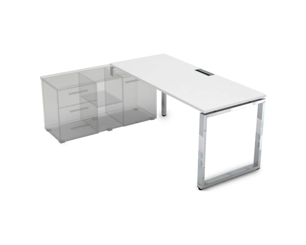 Стол рабочий, прямолинейный три опоры, левый (1400*700*750) НСТЛ-О.979 GLOSS LINE