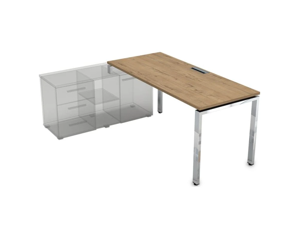 Стол рабочий прямолинейный три опоры, левый (1600*800*750) НСТЛ-П.984 GLOSS LINE