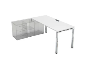 Стол рабочий прямолинейный три опоры, левый (1600*800*750) НСТЛ-П.984 GLOSS LINE images