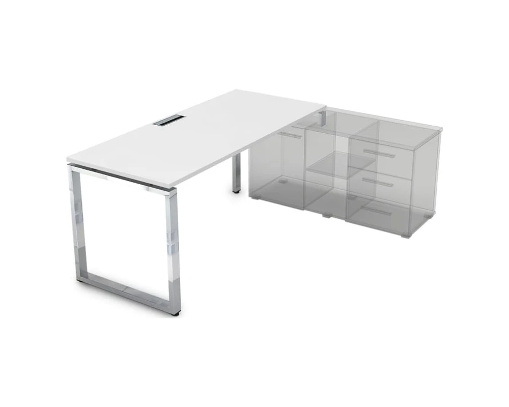 Стол рабочий, прямолинейный три опоры, правый (1600*700*750) НСТП-О.974 GLOSS LINE