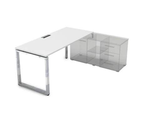 Стол рабочий, прямолинейный три опоры, правый (1600*700*750) НСТП-О.974 GLOSS LINE