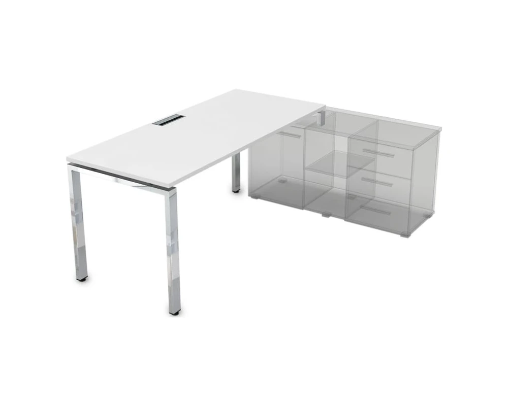 Стол рабочий прямолинейный три опоры, правый (1600*900*750) НСТП-П.994 GLOSS LINE