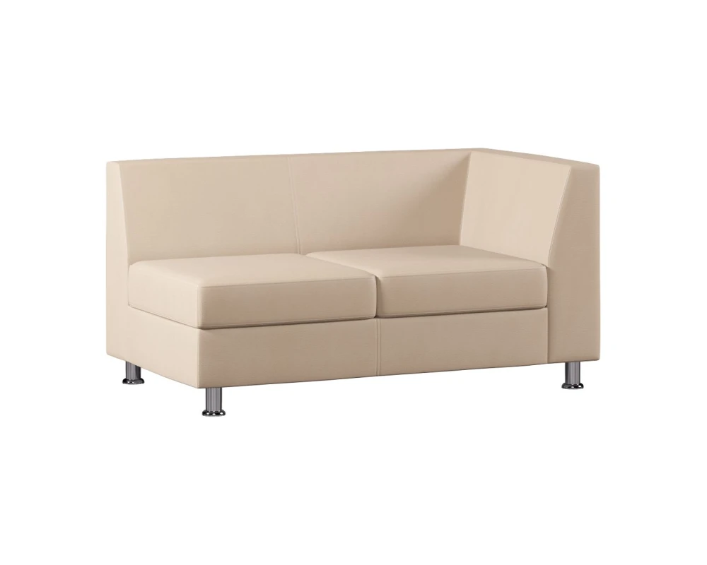 Модуль Everprof Монро / Monro с подлокотником двухместный левый Экокожа, Бежевый