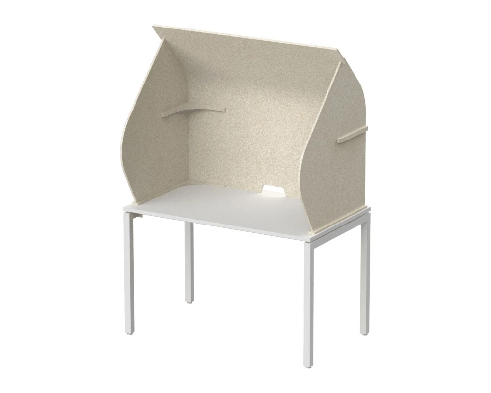 Кабина-капсула с фигурными боковыми стенками 118х61х140 Forest Office Лебединый пух