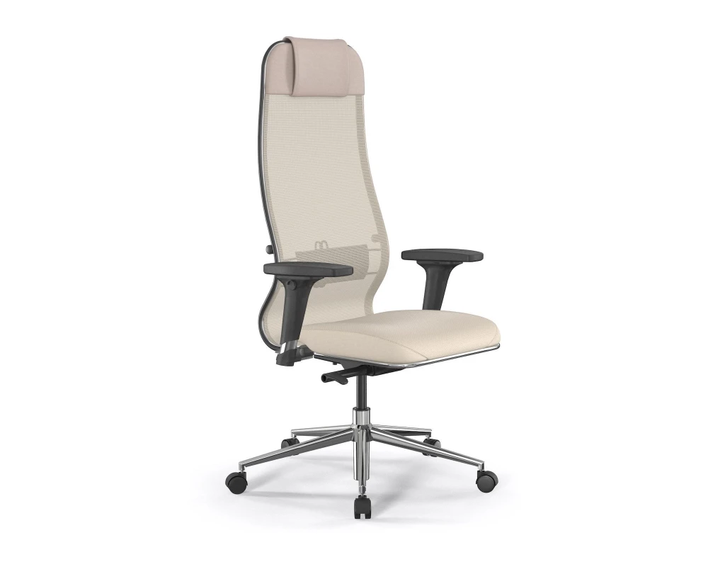 Кресло ErgoLife SynchroSit 10 B1-115D M23.B23.G18.W02 Сетка/Экокожа, Молочный