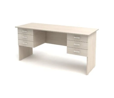 Стол 2-тумбовый 6 ящиков (1600х600х750) СК28 Канц