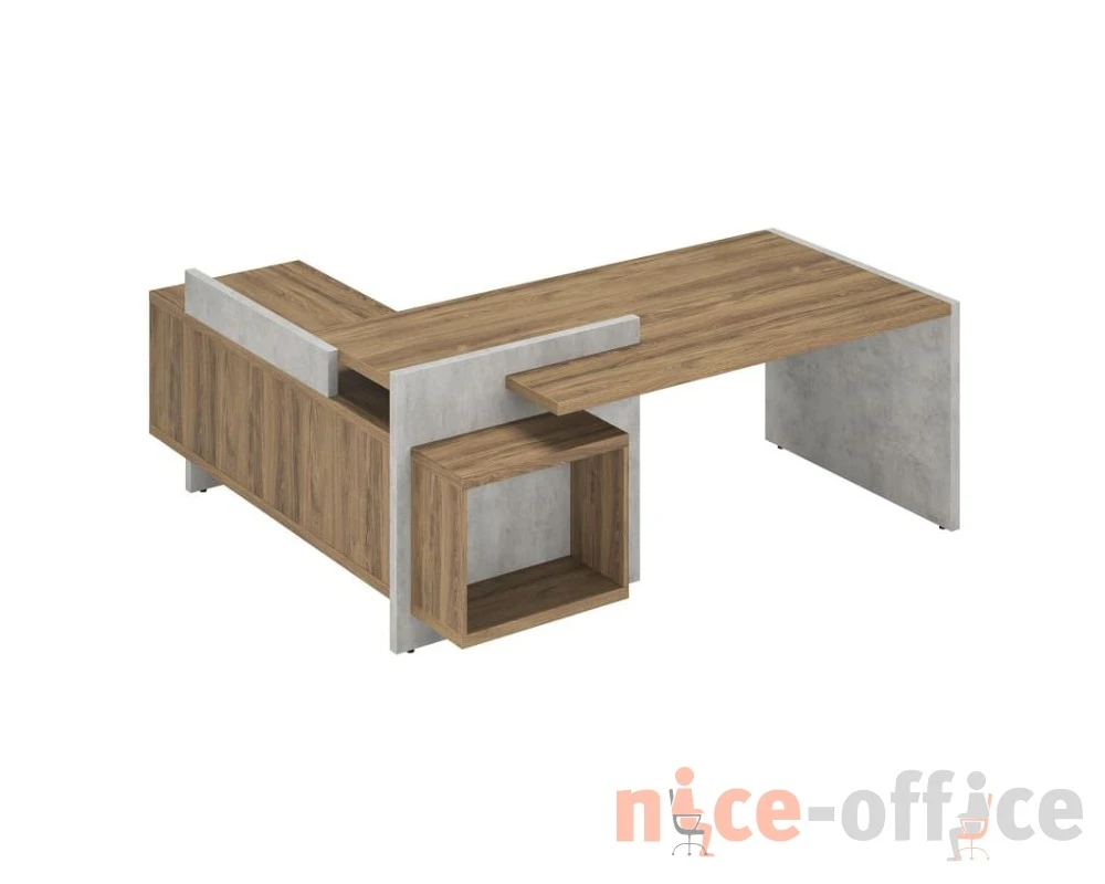 Стол правый 2000x1798x840 Вуд Стоун / Wood&Stone