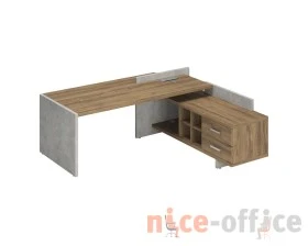 Стол правый 2200x1996x840 Вуд Стоун / Wood&Stone images