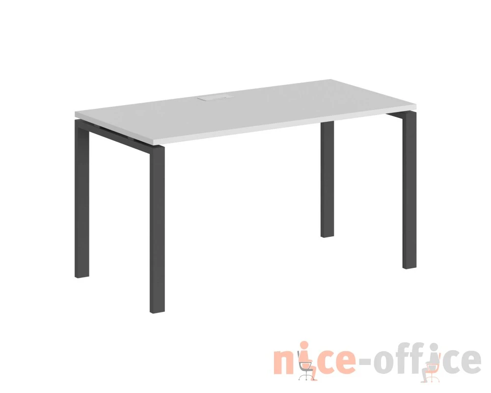 Стол 1400x800x750 профиль антрацит: 60x30 Сигма / Sigma Белый