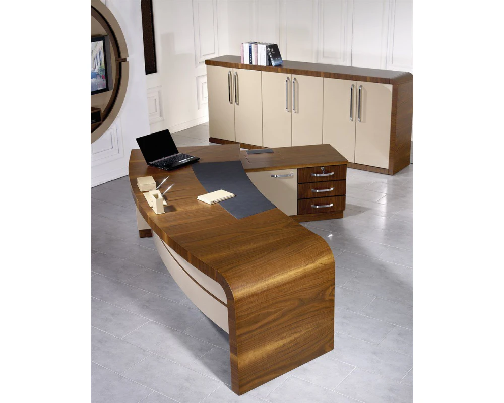 Стол руководителя с этажером Белек